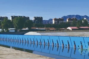 河北怀安西洋河带气泡防冰装置合页坝 